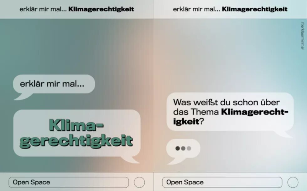 Ankündigung Instagram-Themenwoche Erklär mir mal Klimawandel