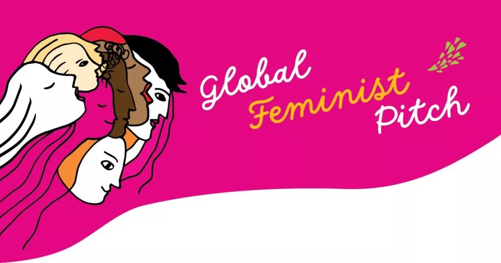 Das Cover Global Feminist Pitch zeigt Köpfe im Profil